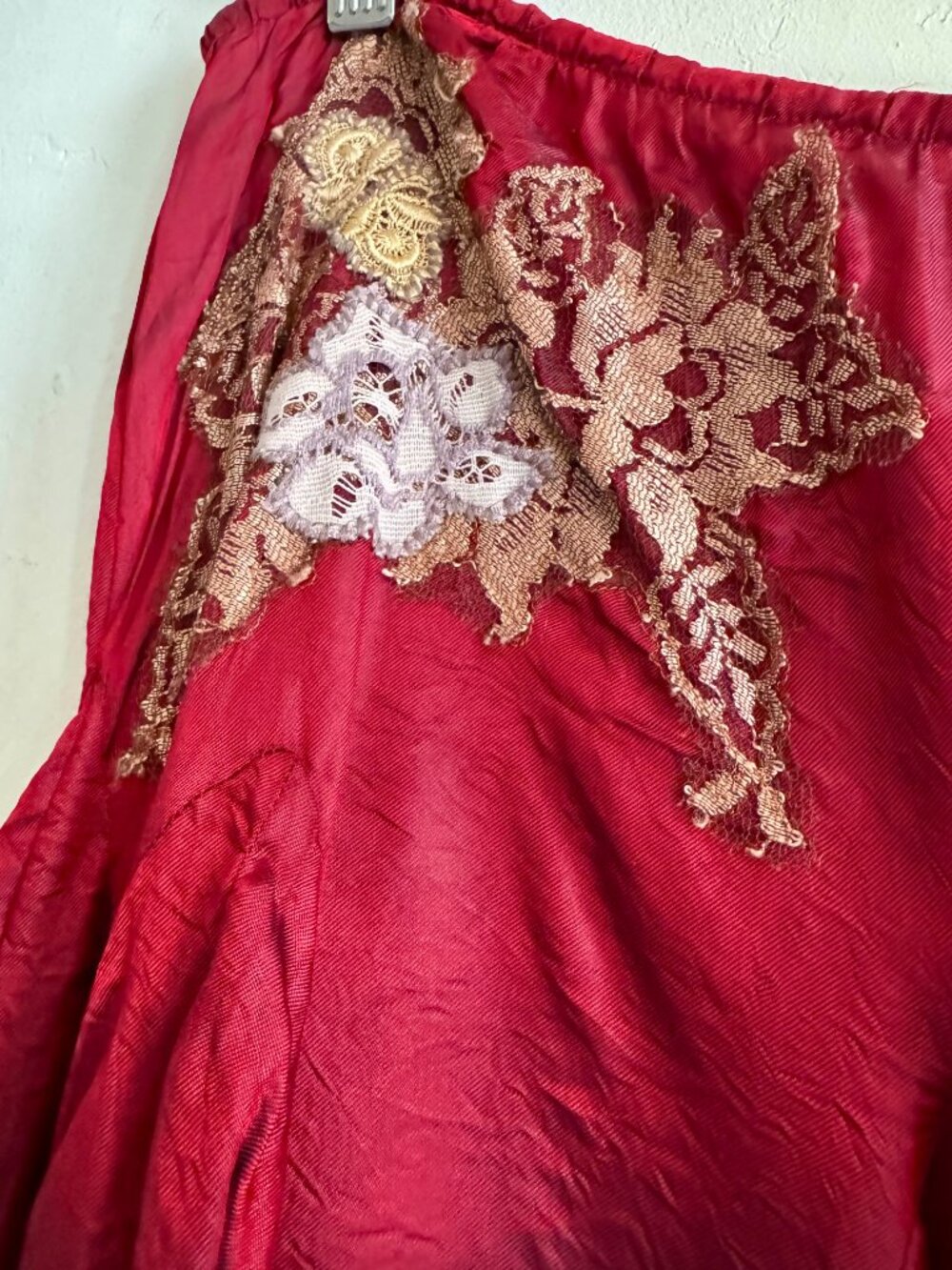 FLASH SALE only 8/15-8/16 Vintage Free People Dark Red A-Line Flowy Midi Skirt - Picture 5 of 13